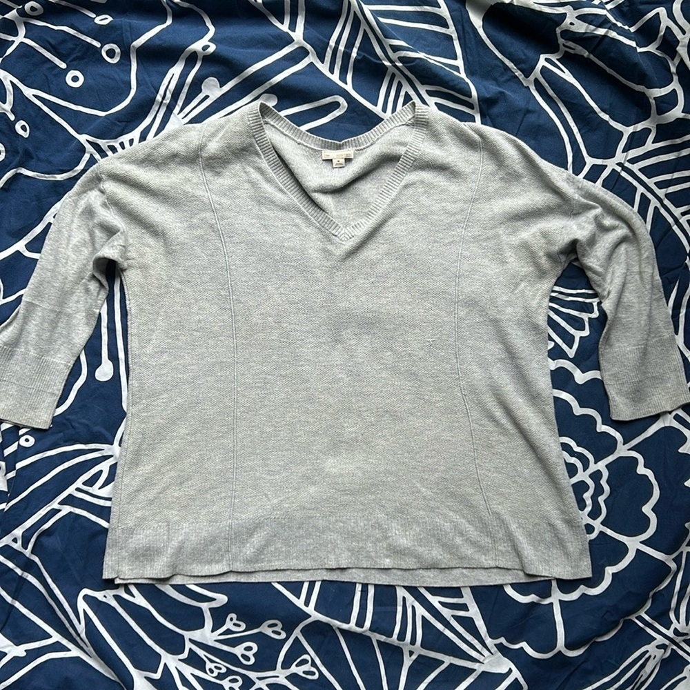 Pale Light Grey/Blue GAP Lightweight Crop Sweater/Knit Top, Size Medium